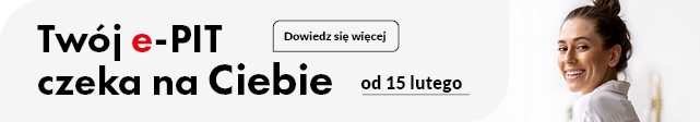 grafika za napisem Twój e-PIT czeka na Ciebie od 15 lutego