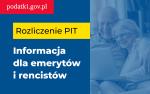 grafika z napisem Rozliczenie PIT Informacja dla emerytów i rencistów